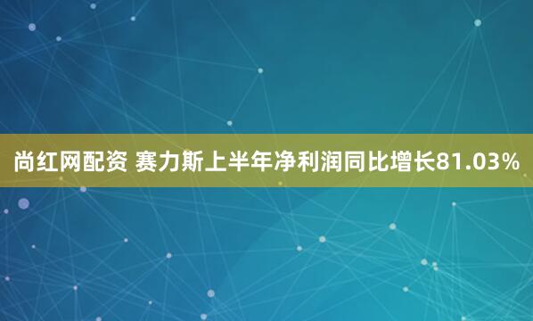 尚红网配资 赛力斯上半年净利润同比增长81.03%